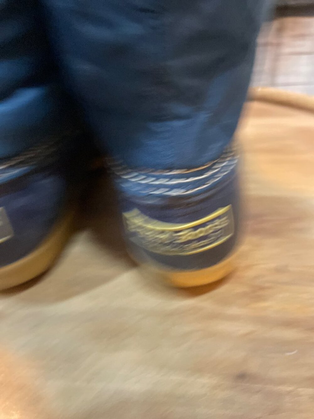 Vintage LL Bean Womens Quilted Duck Boots Blue Sherpa Lined Winter Boots 8 - Picture 6 of 9